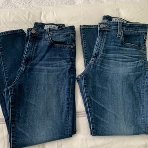 ADRIANO GOLDSCHMIED JEANS. 2 pair.